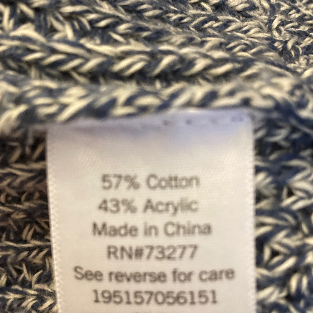 SONOMA Marled Navy and White Knit‎ Crewneck Sweater XL - Picture 5 of 5